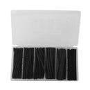 Generic 50Pcs Heat Shrinkable Tubing Wire Cable Sleeving Wrap 6 Sizes Black Black