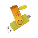 Swivel USB 2.0 Flash Memory Key Stick Pen Drive Storage Thumb U Disk Yellow 64GB