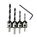 4x HSS Flute Countersink Drill Bit Screw Woodworking Chamfer Home Warking Tool 3-6mm