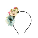 Ladies Girls Princess Boho Flower Leaves Charms Headband Wedding Bridal Hairband Head Decor Accessory Blue
