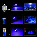 11PCS Universal Blue LED Lights Interior T10 & 31mm Map Dome Lights Lamps