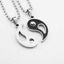 Pair Couple Lover Steel Eight Diagrams Yin and Yang Pendant Necklace Wedding