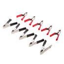 10 Pieces Insulated Testing Alligator Crocodile Clips Black Red