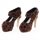 1/3 Doll Leopard High Heels For SD16 Girl Dolls Accessories Doll High Heels -Coffee Color