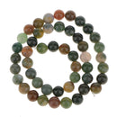 Blood Agate Round Gemstone loose Beads Strand 8mm / 15.5 Inch