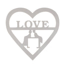 Bride Groom Wood Heart Wooden White Love Sign Board Home Wedding Decorative