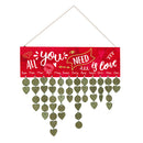 Shabby Chic All You Need is Love Wooden Reminder Calendar Sign Hanging Board
