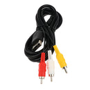 For Sega Dreamcast Audio Video Cable Composite RCA Connection AV Cord 1.8m/6ft Length