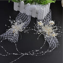 Wedding Bridal Veil Crystal Flower Headband Headpiece Hairband Hair Costume