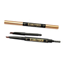 Set Of Double Ended Automatic Eyebrow Pencil With Refill Pencil Core Brownish Red