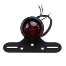 Motorcycle License Plate Rear Light 12V Taillights For ATV Cafe Racer Black
