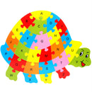 26pcs Wood Alphabet English Letters Puzzle Educational Toy Gift - Turtle