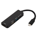 Hub Type C To HDMI Socket Black Alloy 190x27x10mm