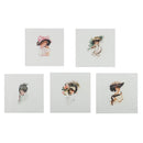 5 Piece Hand Dyed Beauty Printed Cotton Fabric Canvas for Patchwork Quilting Craft DIY Bag Purse Making