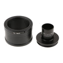 T T2 Ring for Olympus Panasonic Micro 4/3 Camera Lens + 23.2mm Microscope Mount Tube - Black