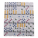 QUALITY DOMINOES CLASSIC DOMINO SET w/ Tin Box Brass Pin Gifts Color Dot