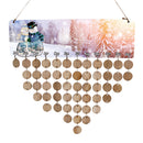 Snowman Reminder Calendar Wooden Board Plaque Wedding Birthday Hanging Sign