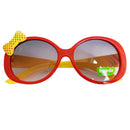 Kids Cute Fashion Bowknot Decoration Fun Sunglasses Gift Red Frame