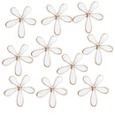 10 Pieces Alloy Flower Crystal Crafts Button Jewelry Findings for DIY Phone Case Decoration 25mm