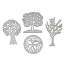 4 Pieces/set Tree Design Metal Cutting Dies Stencil Scrapbooking Album Embossing DIY Paper Craft Decoration