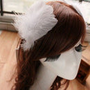 Women's Feather Hair Clips Wedding Party DIY Hair Accessory White