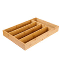 Bamboo Drawer Organizer, Premium Cutlery and Utensils Tray, Home Kitchen Drawer Divider, Flatware Storage, 36x25.8x4.8cm