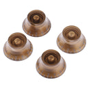 Acrylic Volume Tone Knobs Cap with White Letter Musical Instrument Parts for LP Guitar 4pcs/Pack Gold