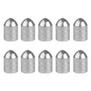 10Pcs Bicycle Motorcycle Car Schrader Wheel Rims Tyre Stem Air Valve Caps Dust Cover - Silver
