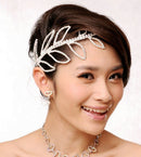 Cute Fashionable Wedding Party Bridal Bridesmaid Leaf Design Crown Headband Tiara Head Accessory