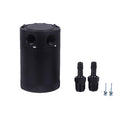 Compact Baffled Oil Catch Can Tank, 2-Port, Universal 3/8" NPT Inlet Outlet