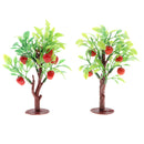 2Pcs Plastic Miniature Trees, Scene Models Toy Set for Diorama Scenery Kids Toy