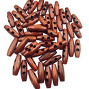 50 Pieces Olive Shape Wooden Toggles Buttons 2 Holes Sewing Buttons for Clothes Decor
