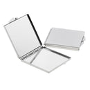 2PCS Makeup Mirror for Purses and travel Double Sides Portable Foldable Pocket Metal Makeup Compact Mirror Woman Cosmetic Mirror Square