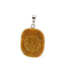 Engraved Red Aventurine Chakra Reiki Healing Crystal Jewellery Pendant