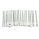 20pcs Leather Working Saddle Making Stamps Tools Set for Leathercraft Carving DIY Handmade Art (Silver)