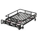 RC Car Accs Roof Rack w/ 4 White LED Lamp Light for 1/8 1/10 RC4WD D90 CC01