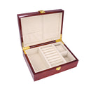 Luxury mens jewellery watch box wooden cufflink case ring display storage