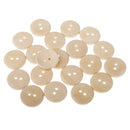 20 Piece Natural Round 2 Holes Wooden Buttons for Sewing on Clothing Decoration 20mm