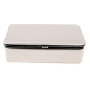Multi-layer Cute PU Leather Portable Jewelry Storage Display Case Box Beige