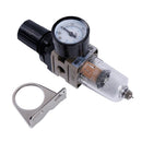 AW2000-02 1/4'' Air Filter Regulator Moisture Trap Pressure Gauge Compressor