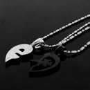1 Pair Stainless Steel Men Women Matching Love Heart Key Pendant Necklace Jewelry Lovers Couples Romantic Necklace