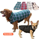 Pet Dog Waterproof Reversible Plaid Jacket Coat Winter Clothes Green XL