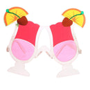 Novelty Cherry Lemon Drinking Juice Hawaiian Dress up Sunglasses Tropical Beach Party Eye Glasses Photo Props