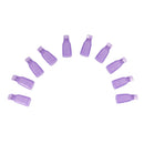 Durable 10 PCS Nail Art Plastic Soak Off UV Gel Polish Remover Clip Cap- Random Color