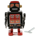 Vintage Wind Up Clockwork Mechanical Walking Police Robot Model Tin Toy Collectibles