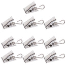10Pcs Shower Curtain Clips with Hook Gliding Hanger Hook Clips Peg Pins 30mm, Heavy Duty