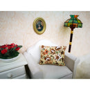 European Style 2 Pieces Floral Cushions Pillow for 1/12 Dollhouse Sofa Bed Accessories Decor Beige