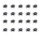 20 Pieces Glitter Paper Spider Cake Cupcake Topper Halloween Party Supplier