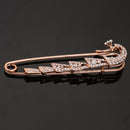 Vintage Alloy Brooch DIY Crystal Pin Badge Gift for Wedding Bride Peacock-3