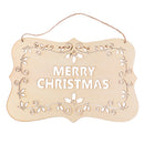 Rustic Merry Christmas Hanging Board Wooden Plaque Ornament Tree Decoration